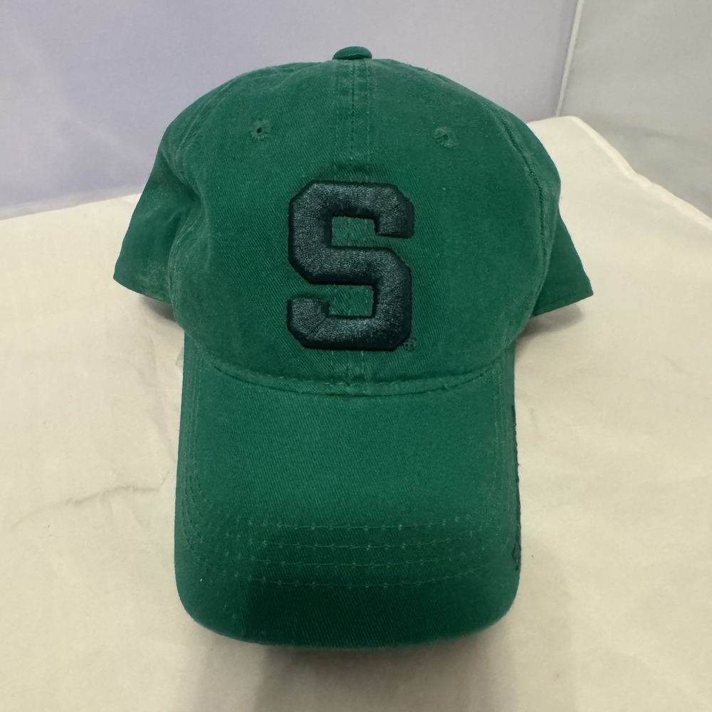 Michigan State Spartans Green Clover NCAA‎ University Football MI Dad Cap Hat